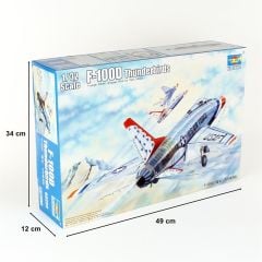 Trumpeter 03222 1/32 F-100D in Thunderbirds livery Savaş Uçağı Demonte Plastik Maketi