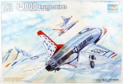 Trumpeter 03222 1/32 F-100D in Thunderbirds livery Savaş Uçağı Demonte Plastik Maketi
