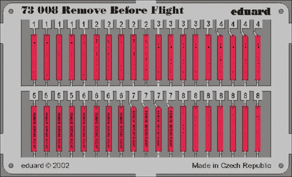EDUARD 73008 1/72 Remove Before Flight Maket Detay