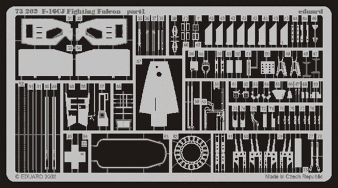 EDUARD 73202 1/72 F-16CJ FOR HASEGAWA Maket Detay