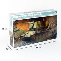 Trumpeter 09531 1/35 Flakpanther w/8.8cm Flak 36/37 Uçak-Tanksavar Topu Demonte Plastik Maketi