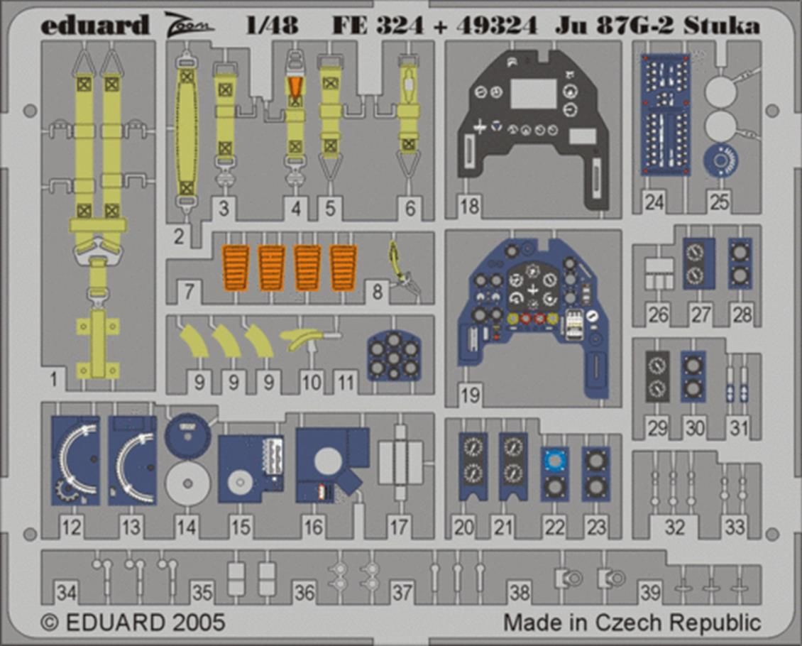 EDUARD FE324 1/48 Ju 87G-2 Stuka FOR HASEGAWA Make
