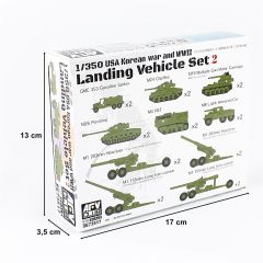 AFV Club SE73517 1/350 USA Korea WAR & WW2 Çıkartma Gemisi Araç Seti Demonte Plastik Maketi