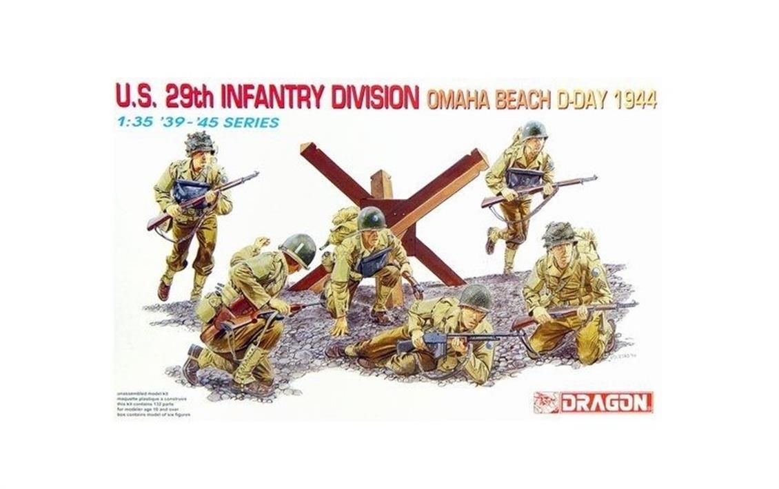 Dragon 6211 1/35 ABD 29. Piyade Tümeni Asker Figür Maket Seti Omaha Sahili D-Day 1944