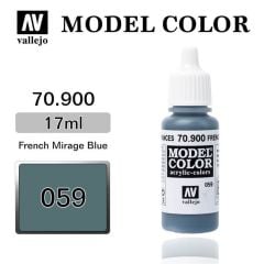 Vallejo 70900 17 ml. (59) French Mirage Blue-Matt, Model Color Serisi Model Boyası