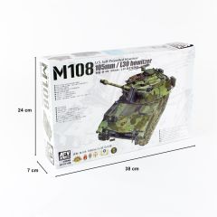 AFV Club AF35108 1/35 M108 105mm Kundağı Motorlu Tankı Demonte Plastik Maketi