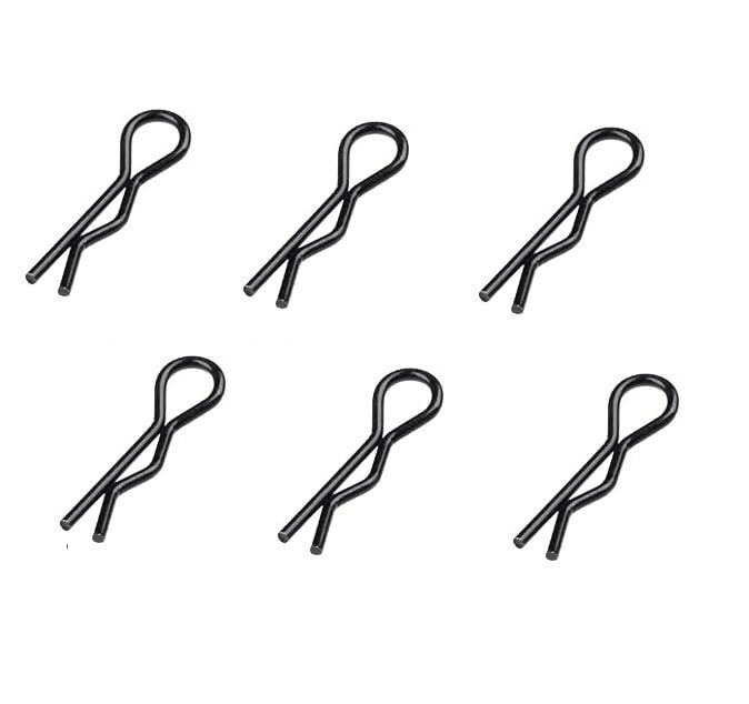 Body Pin 8mm 1/10 Black (6 pcs)