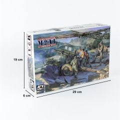 AFV Club AF35182 1/35 105mm HOWITZER M2A1 Arabalı M2A2 (WW II Version) Topu Demonte Plastik Maketi
