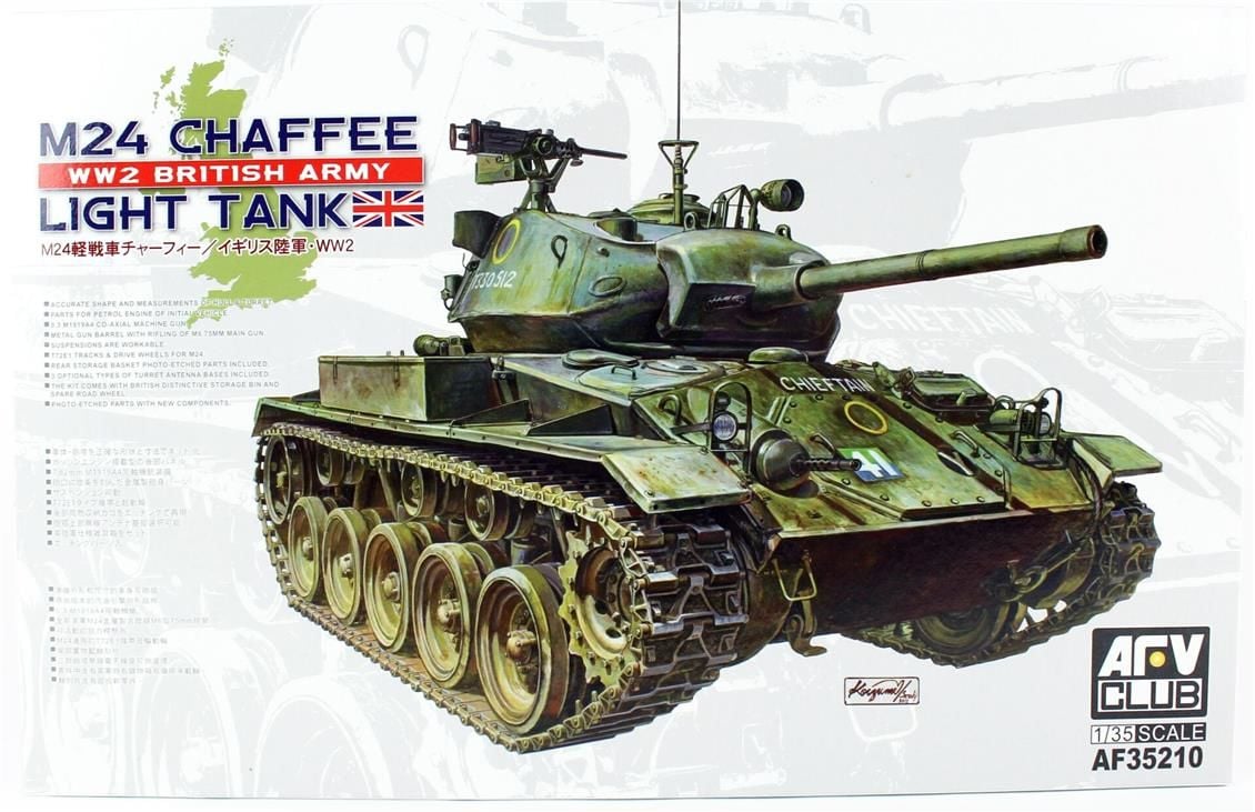 AFV Club AF35210 1/35 M25 Chaffee (WW 2 İngiliz) Tankı Demonte Plastik Maketi