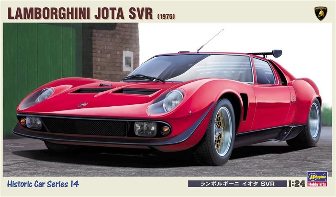 Hasegawa HC14 21214 1/24 Ölçek Lamborghini Jota 1975 SVR Otomobil Plastik Model Kiti