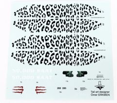 Babibi PB72006 1/72 Tuaf F-4E, 111.Panter Filo 50000.Saat, Dekal Çıkartma
