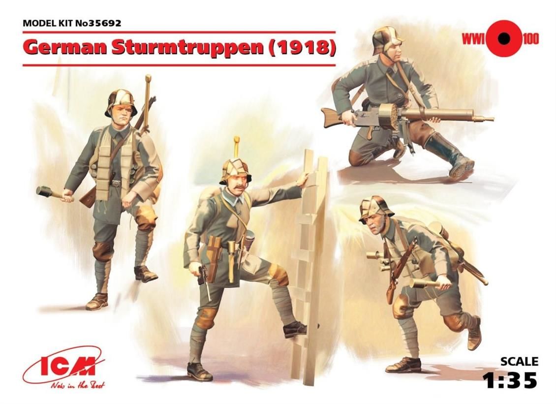 35692 German Sturmtruppen (1918) (4 figures)   Ger
