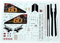 Babibi PB72004 1/72 Turaf F-4E, 111.Panter Filo 60.Yıl, Dekal Çıkartma