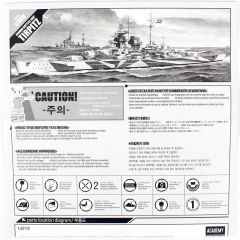 Academy 14219 1/800 Tirpitz Savaş Gemisi Demonte Plastik Maketi