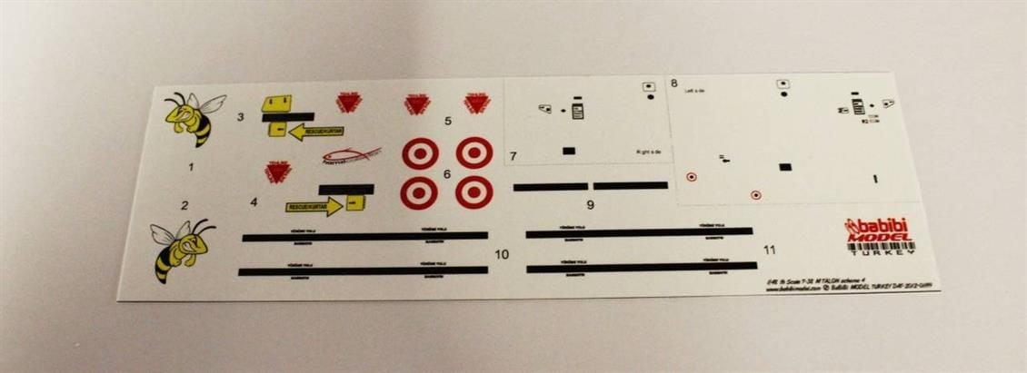 Babibi DAT01199 1/48 Turaf, T-38M, 121.Arı Filo, Dekal Çıkartma