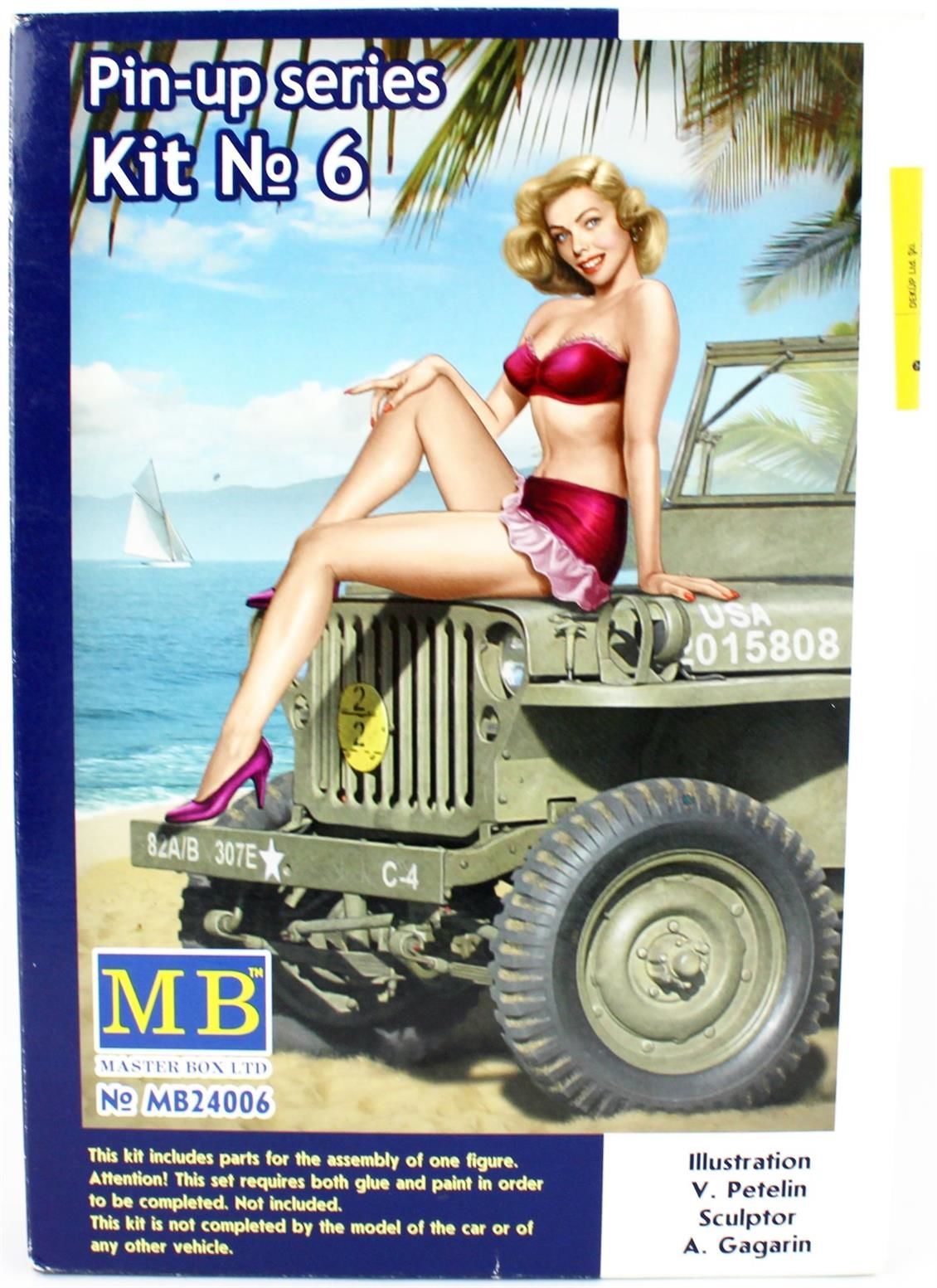 MasterBox 24006 1/24 Ölçek, Pin-Up Serisi 6, Samantha, Plastik Figür Kiti