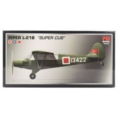 PM Model 502 1/48 Piper L-21B Super Cub Eğitim ve İrtibat Uçağı Demonte Plastik maketi
