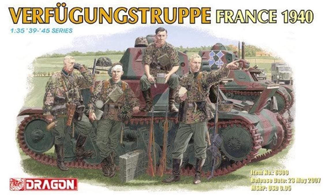 Dragon 6309 1/35 Ölçek Verfügungstruppe (Fransa 1940) Asker Figürleri  Plastik Model Kiti