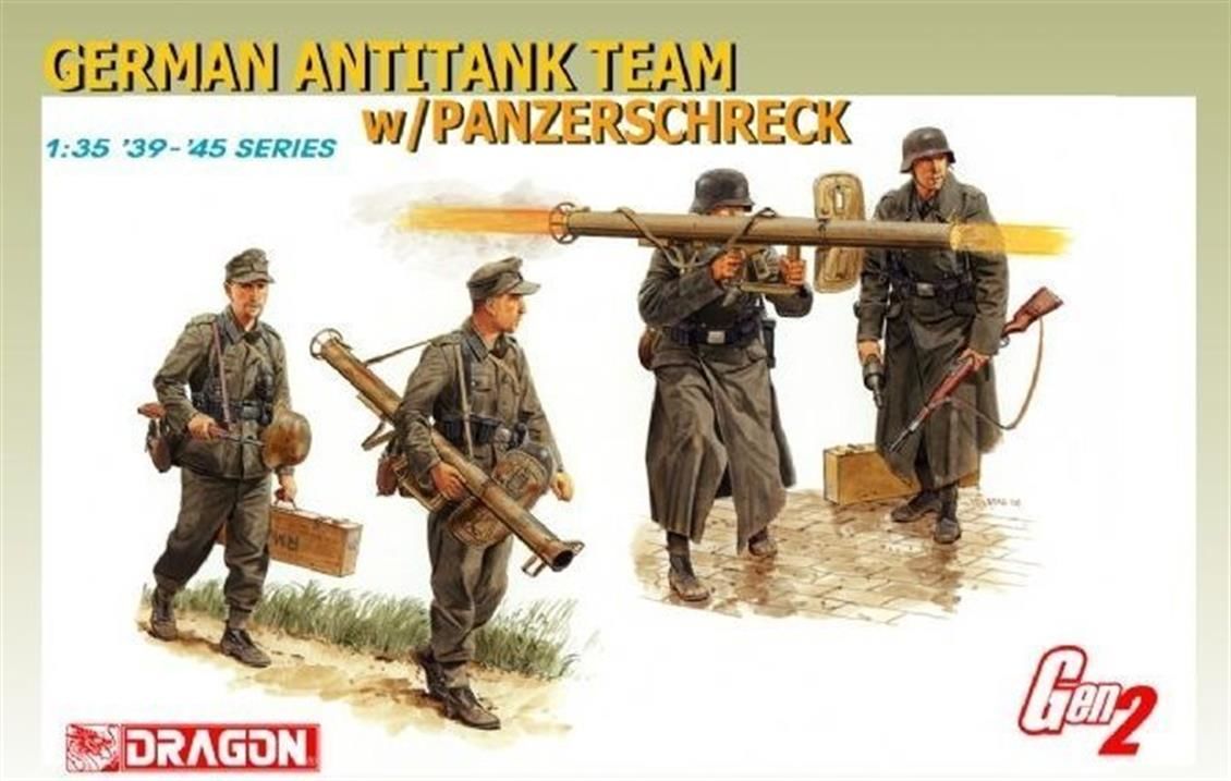 Dragon 6374 1/35 Ölçek Alman Tanksavar Timi Asker Figürleri Plastik Model Kiti