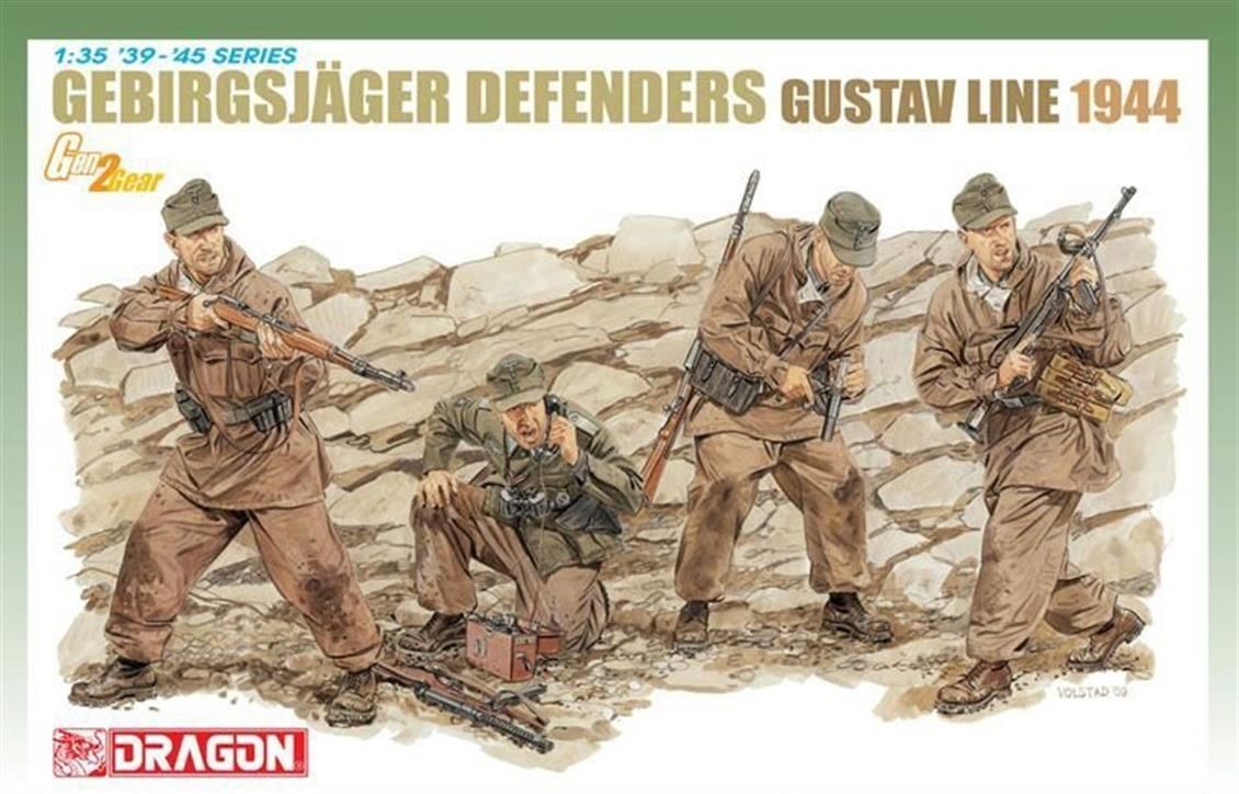 Dragon 6517 1/35 Ölçek Gebirgsjager (Gustav Hattı 1944) Asker Figürleri  Plastik Model Kiti