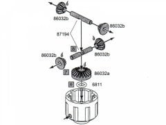 4 BEVEL GEAR DIFFERENTIAL CONVERSION SET (1SET)
