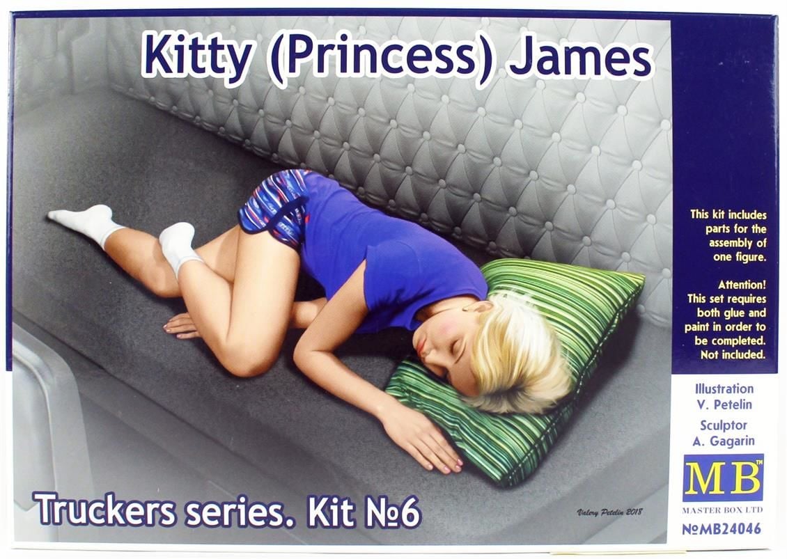MasterBox 24046 1/24 Ölçek, Kamyon Sürücüsü Serisi, Kitty James, Plastik Figür Kiti