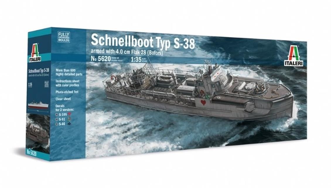 Italeri 5620S 1/24 Schnellboat TYP S-38 Torpido Gemisi Demonte Plastik Maketi