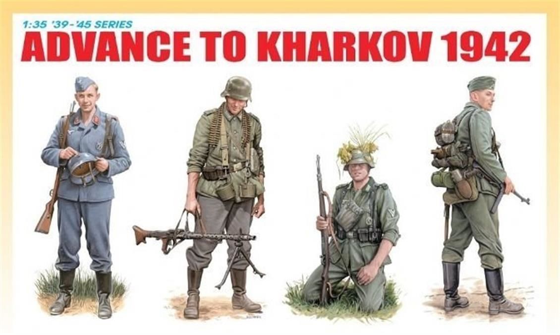 Dragon 6656 1/35 Ölçek Kharkov Operasyonu (1942) Asker Figürleri Plastik Model Kiti
