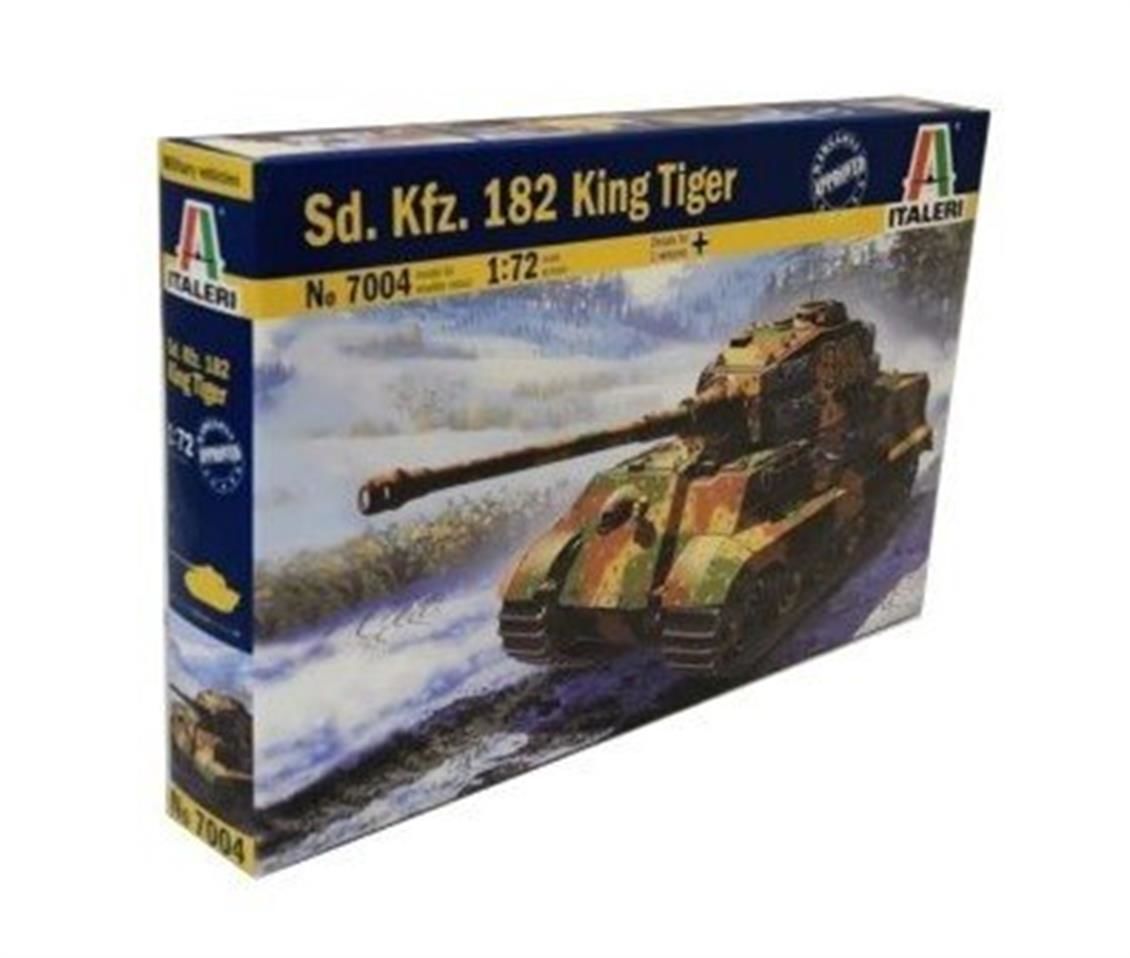 Italeri 7004S 1/72 Sd. Kfz.182 King Tiger Tank Demonte Plastik Maketi