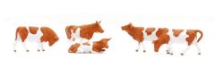 Preiser 14155 1/87 Ölçek inek figürleri - 5 adet Figürleri