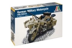 Italeri 7403S 1/9 BMW R75 Alman Sepetli Askeri Motosiklet Demonte Plastik Maketi