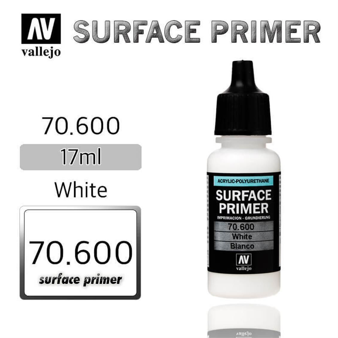 Vallejo 70600 17 ml. Beyaz, Astar Model Boyası