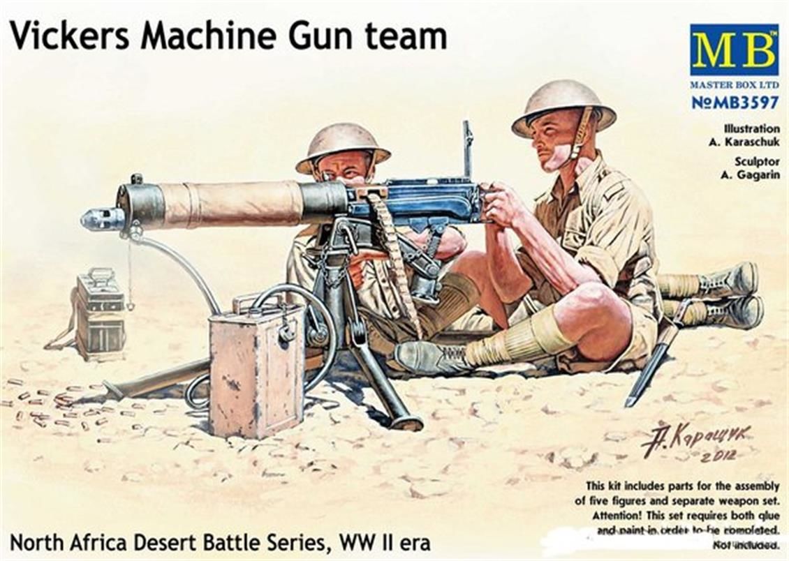 3597 1/35 VİCKERS MACHİNE GUN TEAM, NORTH AFRİCA D
