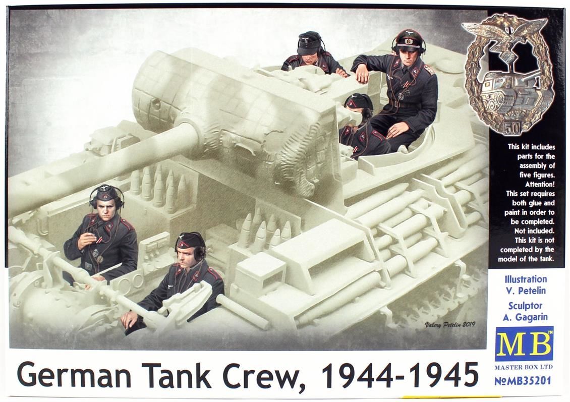 MasterBox 35201 1/35 Ölçek, WW II Serisi, 1944-1945 Alman Tankçılar, Plastik Figür Kiti
