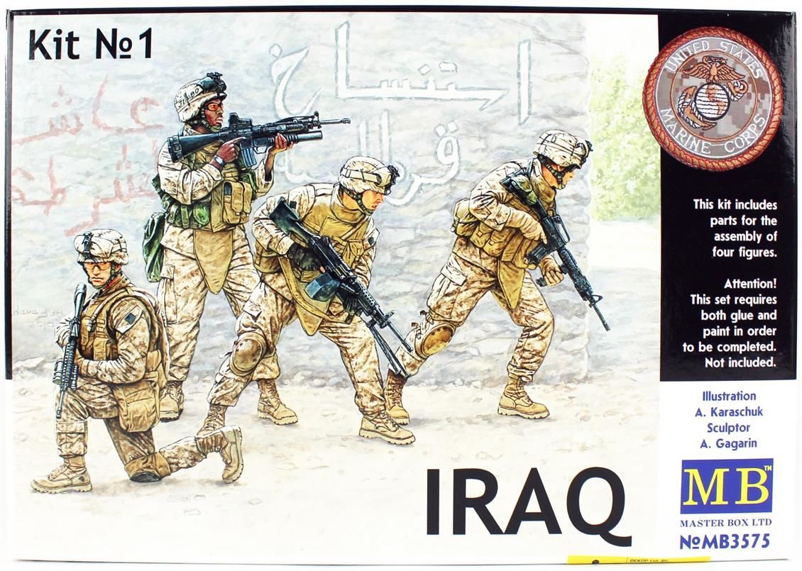 MasterBox 3575 1/35 Ölçek, Güncel Savaşlar Serisi, ABD Denizcileri Irakta, Plastik Figür Kiti