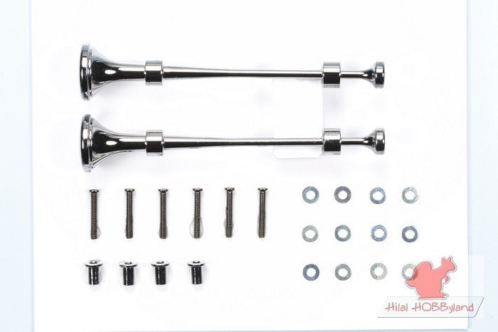 Tamiya 1/14 TIR Metal Havalı Korna Seti / Metal Horn Set