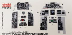 Babibi B3D-0004 1/32 F-4F Phantom II, Kokpit Detayları, 3 Boyutlu Dekal Çıkartma