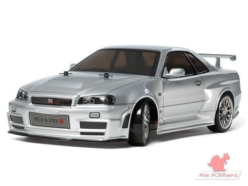 TAMIYA 1/10 190 mm Nismo R34 GT-R Z-Tune Boyasız şeffaf Kaporta