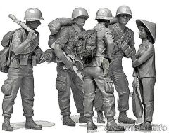 MasterBox 3599 1/35 Ölçek, Vietnam Savaşı Serisi, Amerikan Devriyeleri , Plastik Figür Kiti