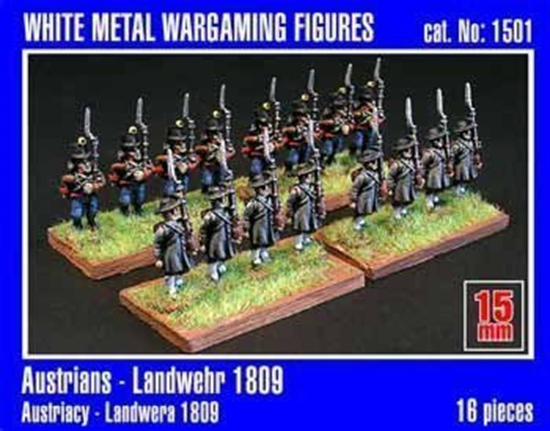 1501 15MM AUSTRIANS-LANDWEHR 1809,16 PIECES