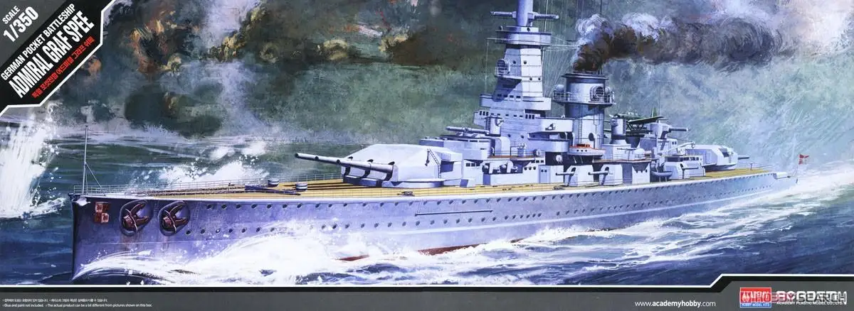 Academy 14103 1/350 Admiral Graf Spee Savaş Gemisi Demonte Plastik Maketi