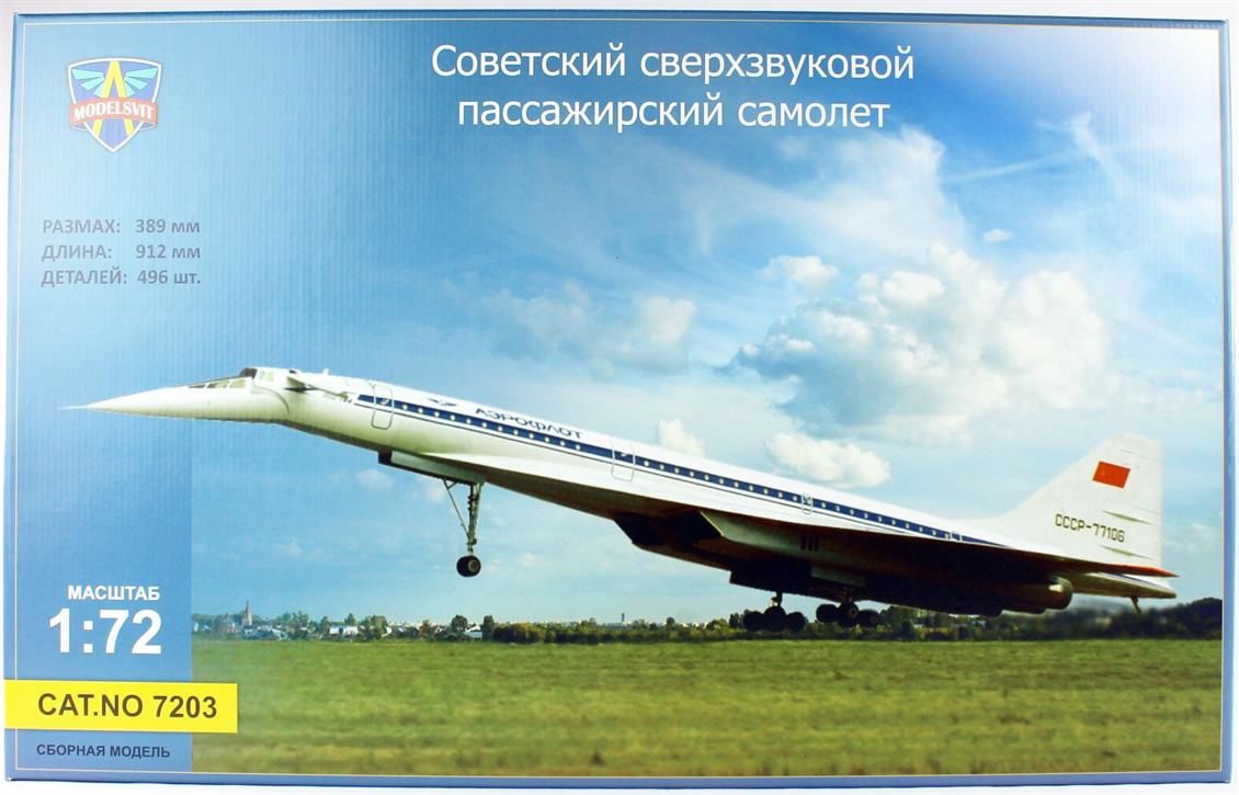 Modelsvit MSVIT7203 1/72 Tupolev Tu-144 Yolcu Uçağı Plastik Model Kiti
