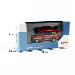 Herpa 949583 1/87 Ölçek MB Sprinter, İtfaiye Minibüsü, Sergilemeye Hazır Model Araç