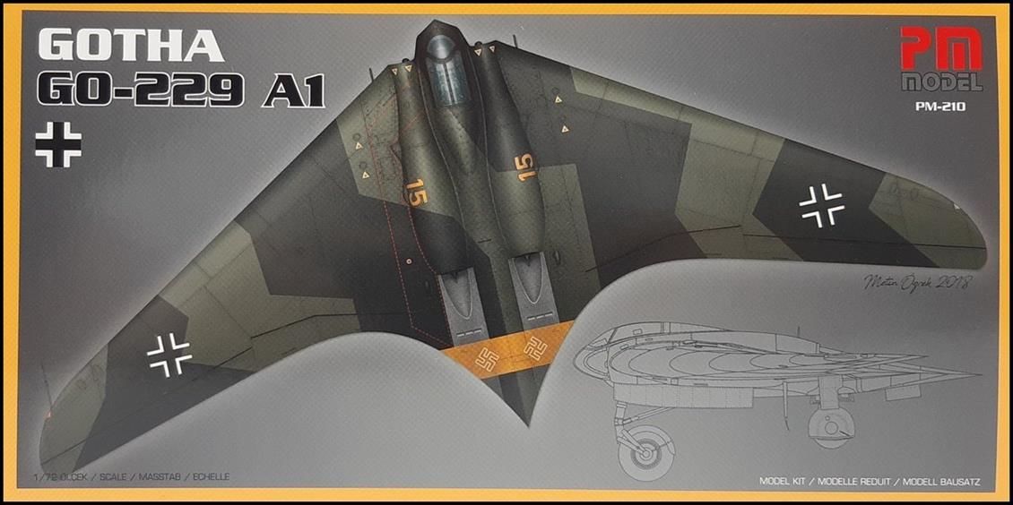PM Model 210 1/72 Gotha GO-229 A1 Avcı-Bombardıman Uçağı Demonte Plastik Maketi