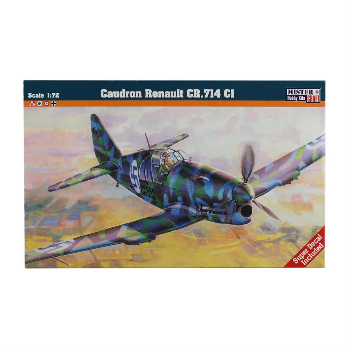 Mistercraft B006 1/72 Caudron Renault CR.714 C1 Savaş Uçağı Demonte Plastik Maketi
