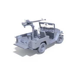 AK Interactive 35002 1/35 Ölçek FJ43 Pick-up (DShK Uçaksavarlı), Askeri Araç Plastik Model Kiti