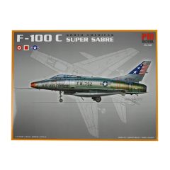 PM Model 402 1/72 North American F-100 C Super Sabre Avcı-Bombardıman Uçağı Demonte Plastik Maketi