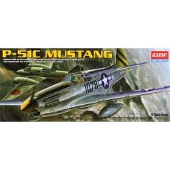 Academy 12441 1/72 P-51C Mustang Savaş Uçağı Demonte Plastik Maketi