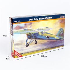 Mistercraft B010 1/72 1/72 PZL P-11C Pilot Eğitim Alayı Savaş Uçağı Demonte Plastik Maketi