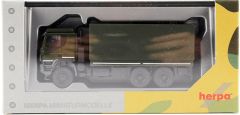 Herpa 746762 1/87 Ölçek Iveco Trakker 6x6 Askeri Kapalı Kasa Kamyon, Hazır Model Araç